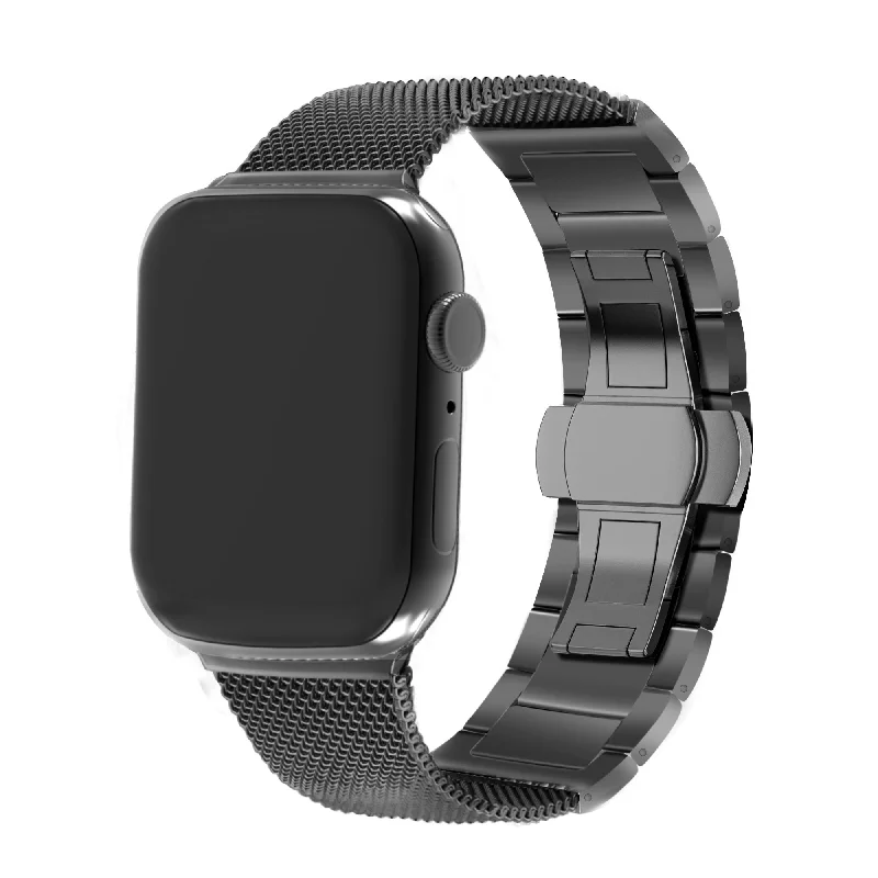 Apple Watch Steel/Milanese Strap (Black)