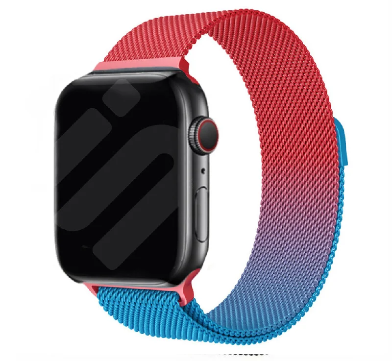 Apple Watch Milanese Strap (Red/Blue)