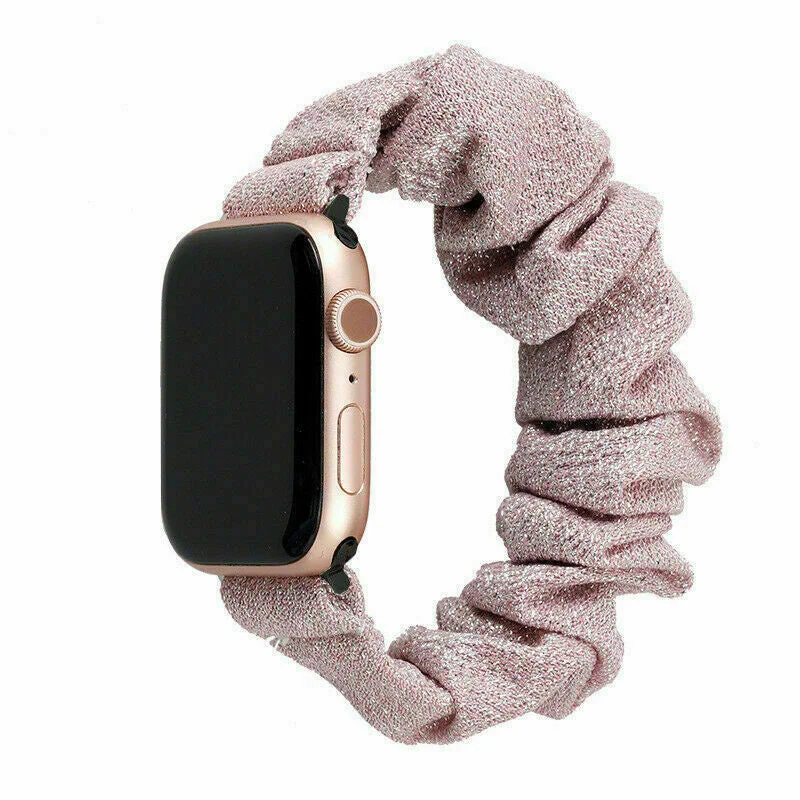 Apple Watch Scrunchie Strap (Shiny Pink)