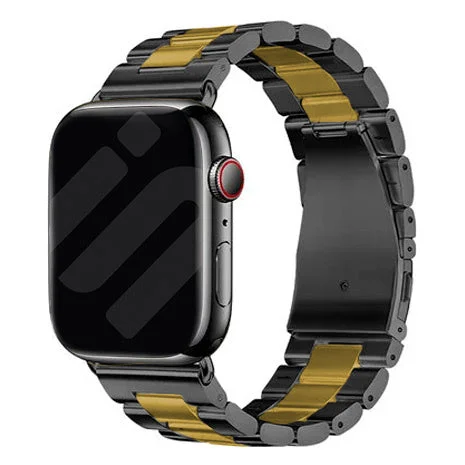 Apple Watch Steel Strap (Black/Gold)