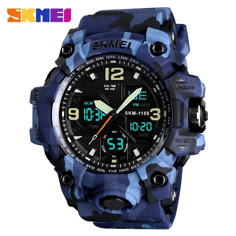 Army Camo Sports Watches Men Quartz Digital