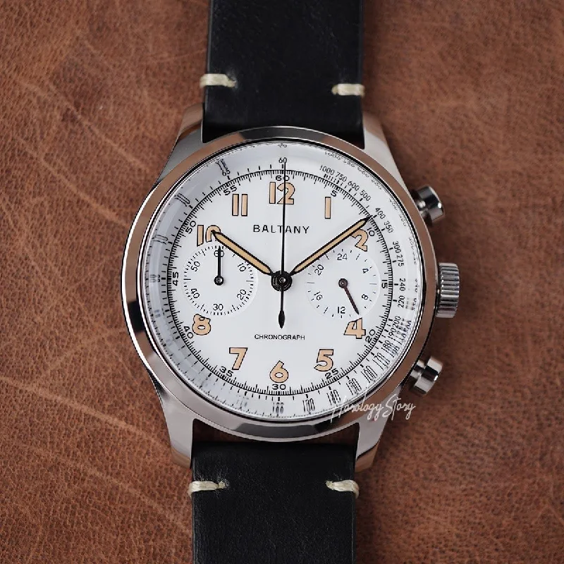 Baltany Retro Chronograph S205034 39mm White Dial