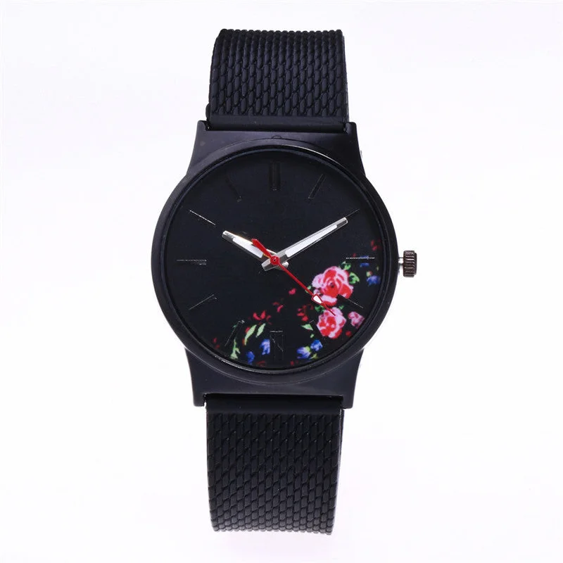 Black Flower Watch Women Watches Ladies 2018 Brand Luxury Famous Female Clock Quartz Watch Wrist Relogio Feminino Montre Femme