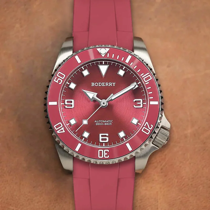 Boderry Admiral Titanium 3 Hand Ceramic Bezel