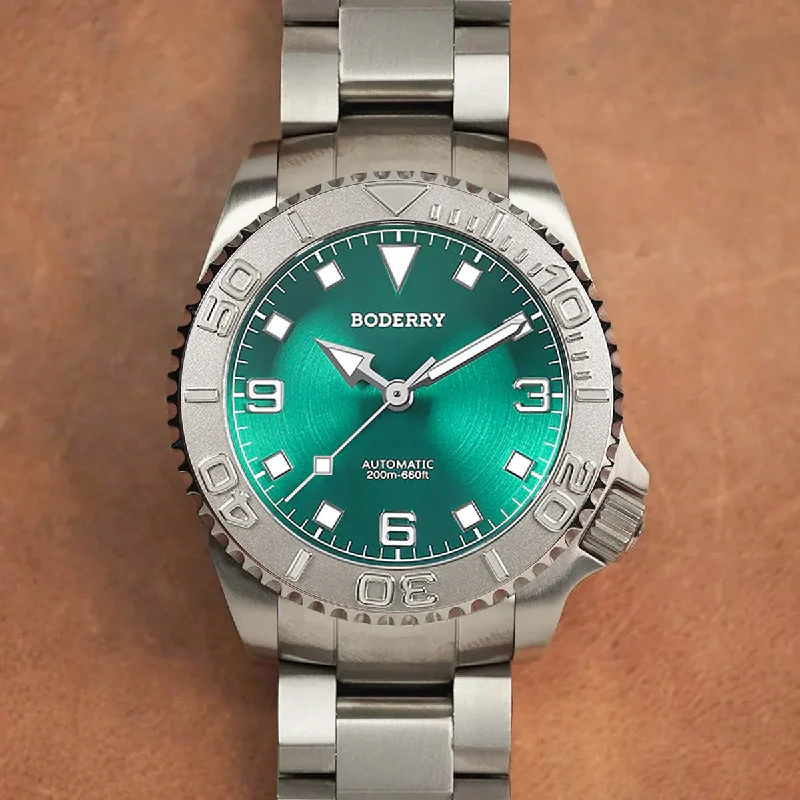 Boderry Admiral Titanium 3 Hand Steel Bezel