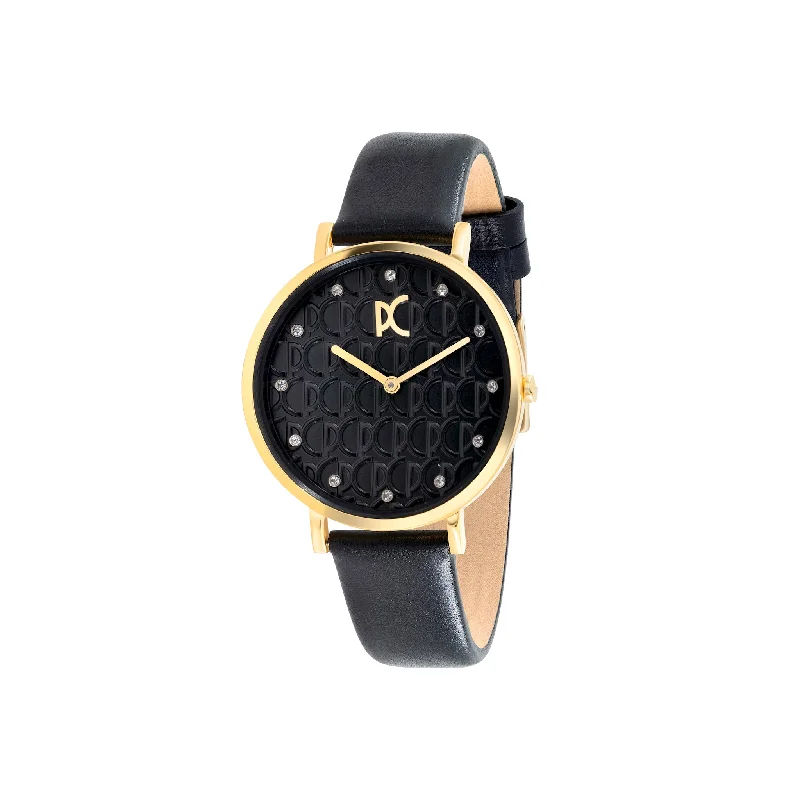 Bonne Nouvelle with PC Monogram Black Dial and Black Leather Strap