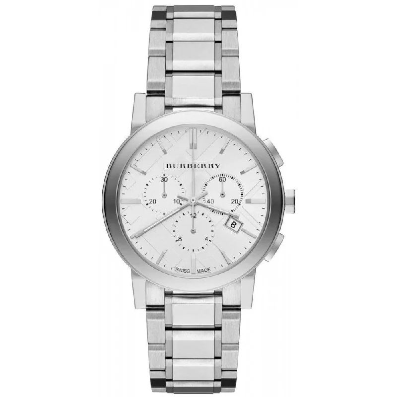 BURBERRY BU9750 Silver Stainless Steel White Dial Analog Quartz Women Watch