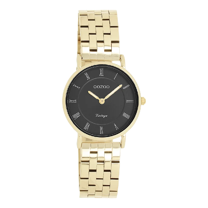 Gold coloured OOZOO watch with gold coloured stainless steel bracelet - C20378