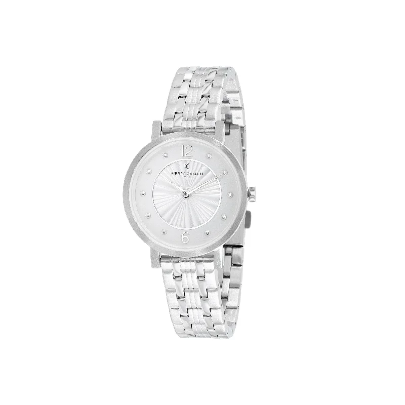 Canal St Martin Silver Watch with White Dial and Metal Link Strap