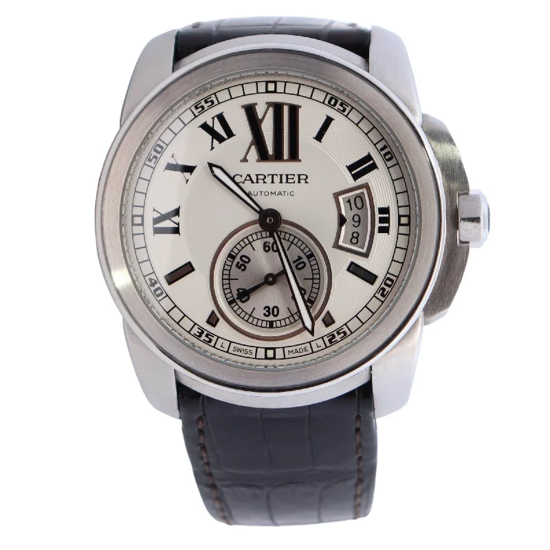 Cartier Calibre 42mm White Dial Watch Ref# W7100037