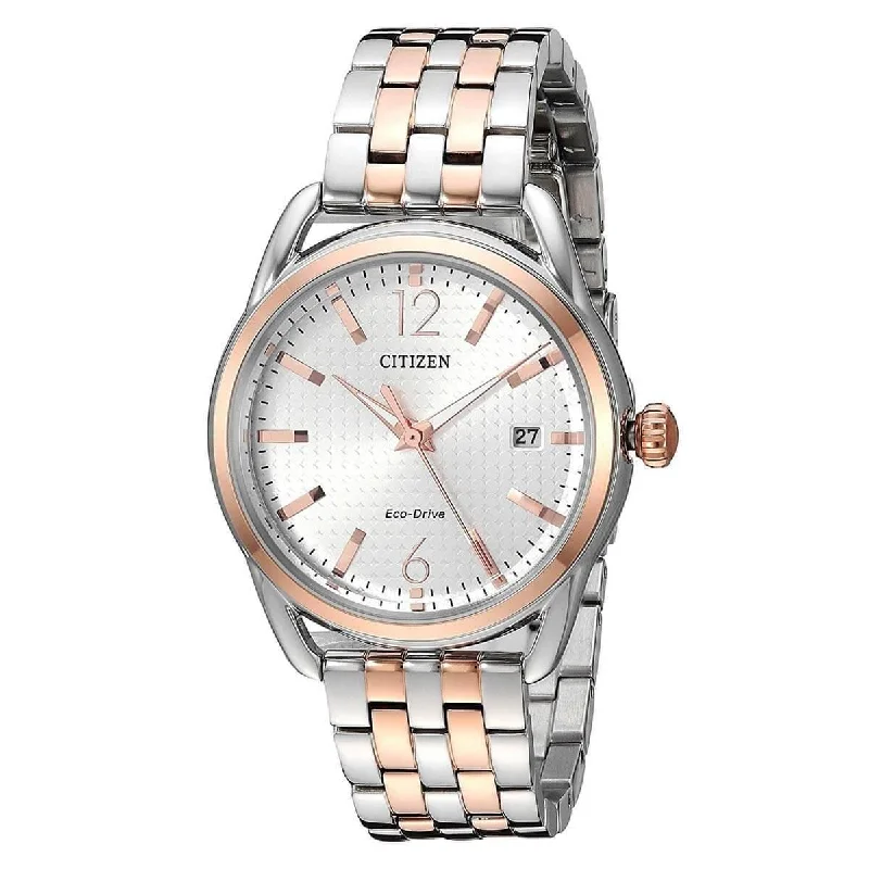 Citizen Women's Bracelet Watch - LTR Silver Dial Two Tone Steel | FE6086-74A