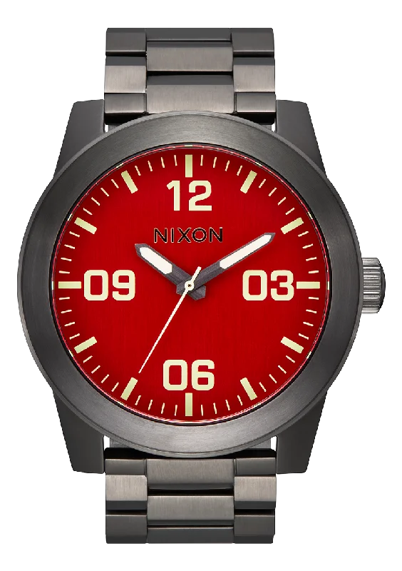 Corporal Stainless Steel - Red / Gunmetal