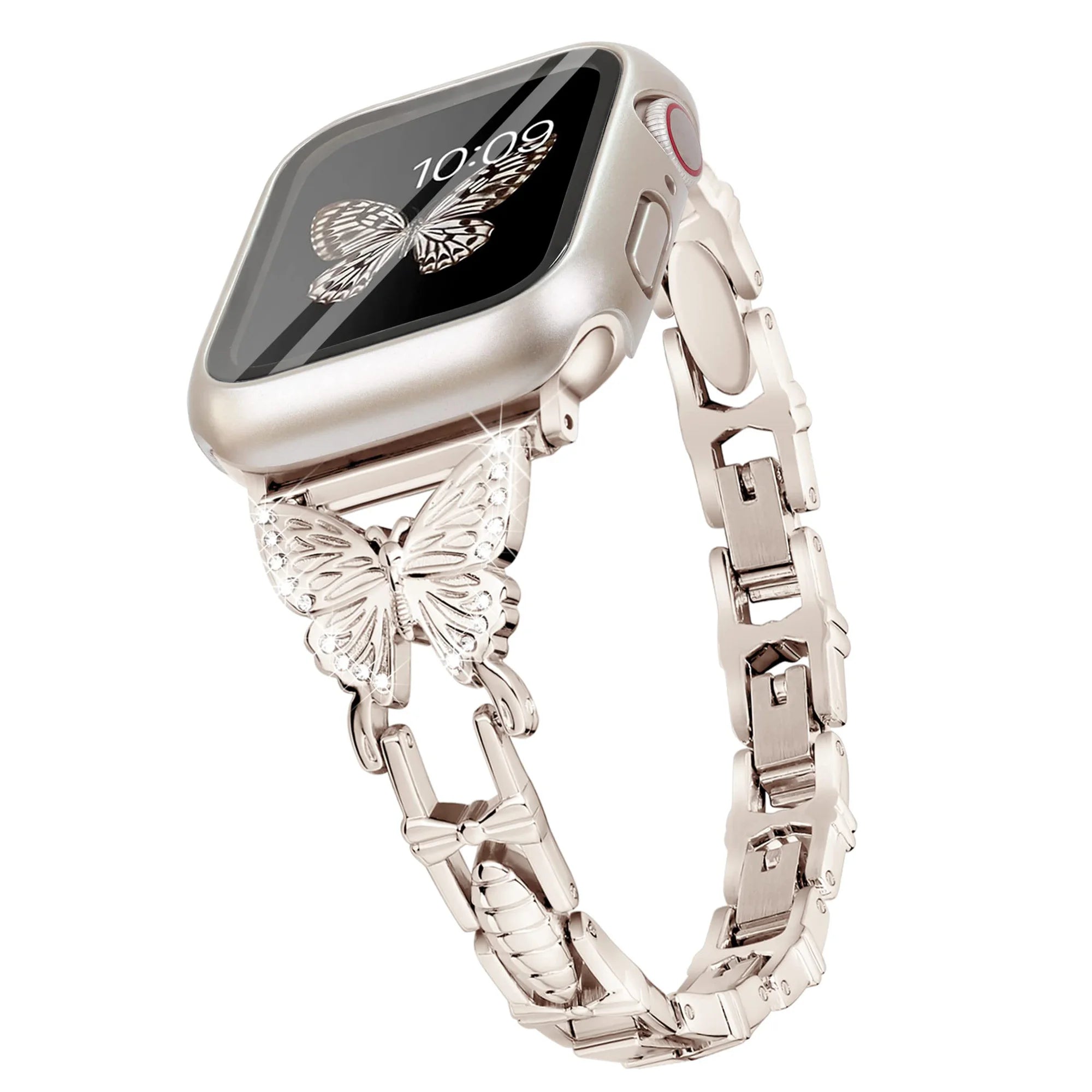 Bling Butterfly Stainless Steel Strap for Apple Watch