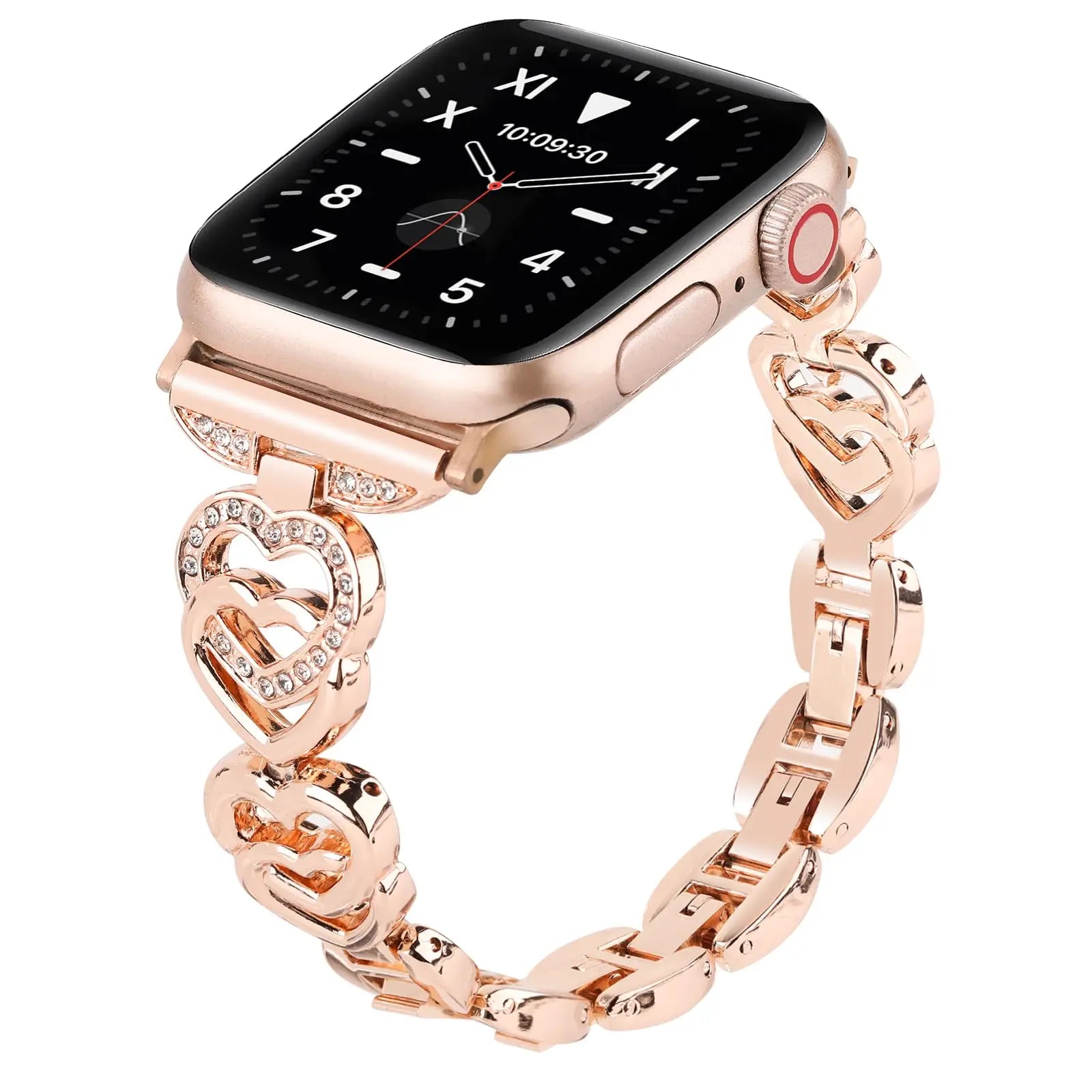 Bling Heart Stainless Steel Strap for Apple Watch