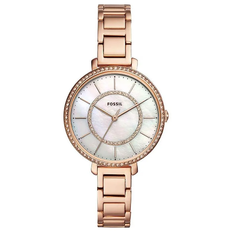 Fossil Women's Quartz Watch - Jocelyn Rose Gold Tone Stainless Steel Bracelet | ES4452