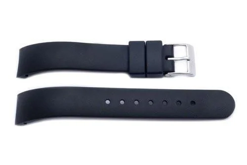 Genuine Swiss Army Alliance Black Rubber 15mm Strap