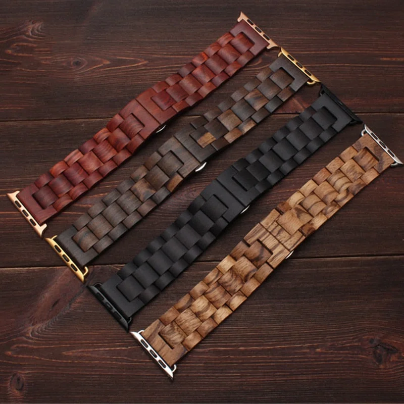 Handmade Premium Wooden Strap Band for Apple Watch