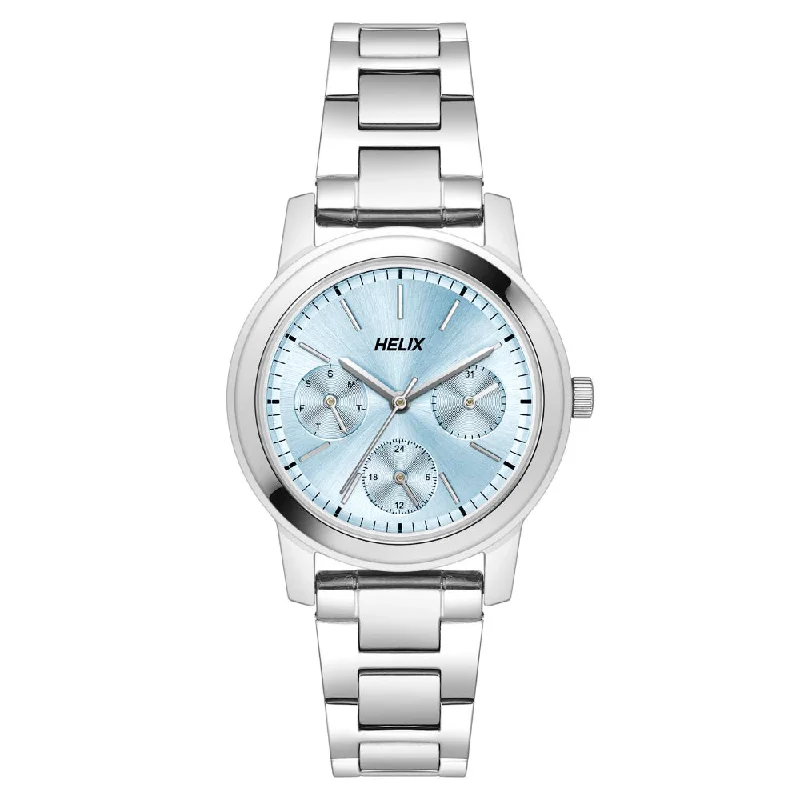 Helix By Timex Blue Round Analog Stainless Steel Watch Women -TW052HL00