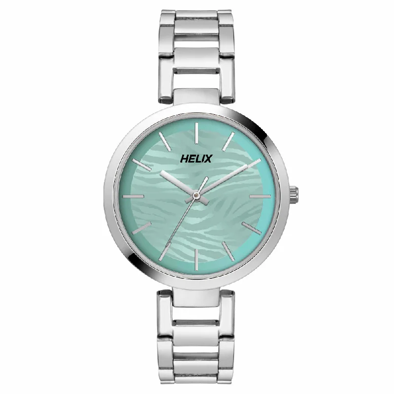 Helix By Timex Mint Round Analog Stainless Steel Watch Women -TW054HL00