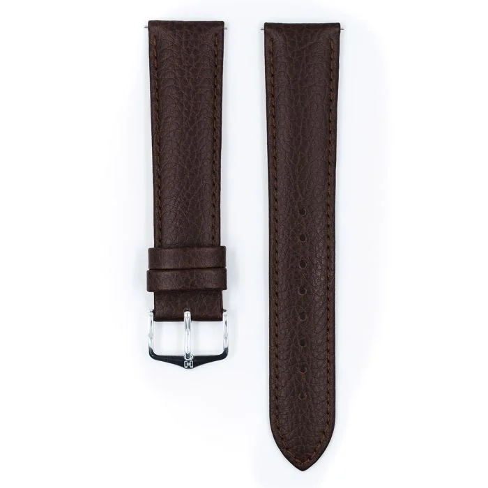 Hirsch KANSAS Calf Watch Strap in BROWN