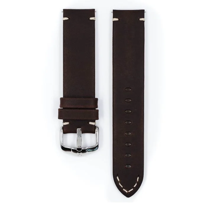 Hirsch RANGER Calf Watch Strap in BROWN