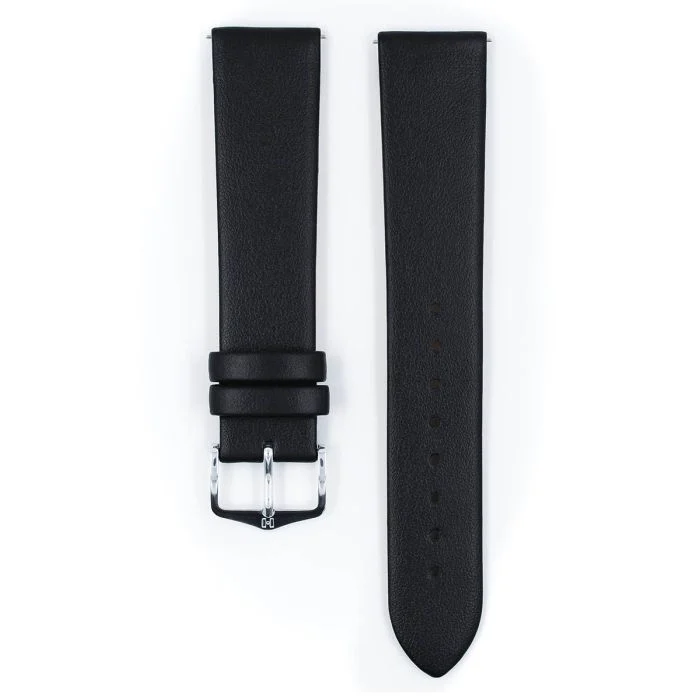 Hirsch TORONTO Calf Watch Strap in BLACK