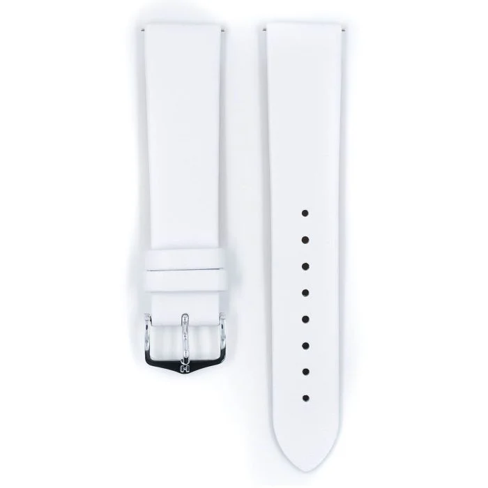 Hirsch TORONTO Calf Watch Strap in WHITE