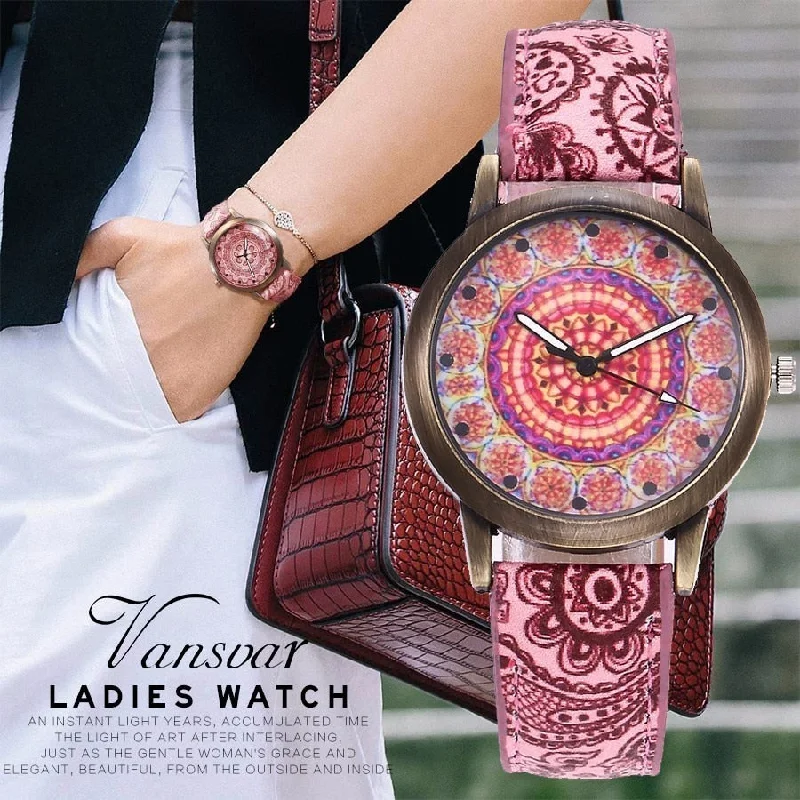 Hot Sale Creative Women Flower Watches Ladies Fashion Casual Luxury Leather Quartz Wristwatches Gift Clock Relogio Feminino