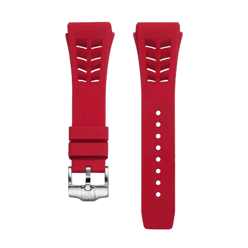 Fluoro Rubber Watch Strap | Red 22.5cm