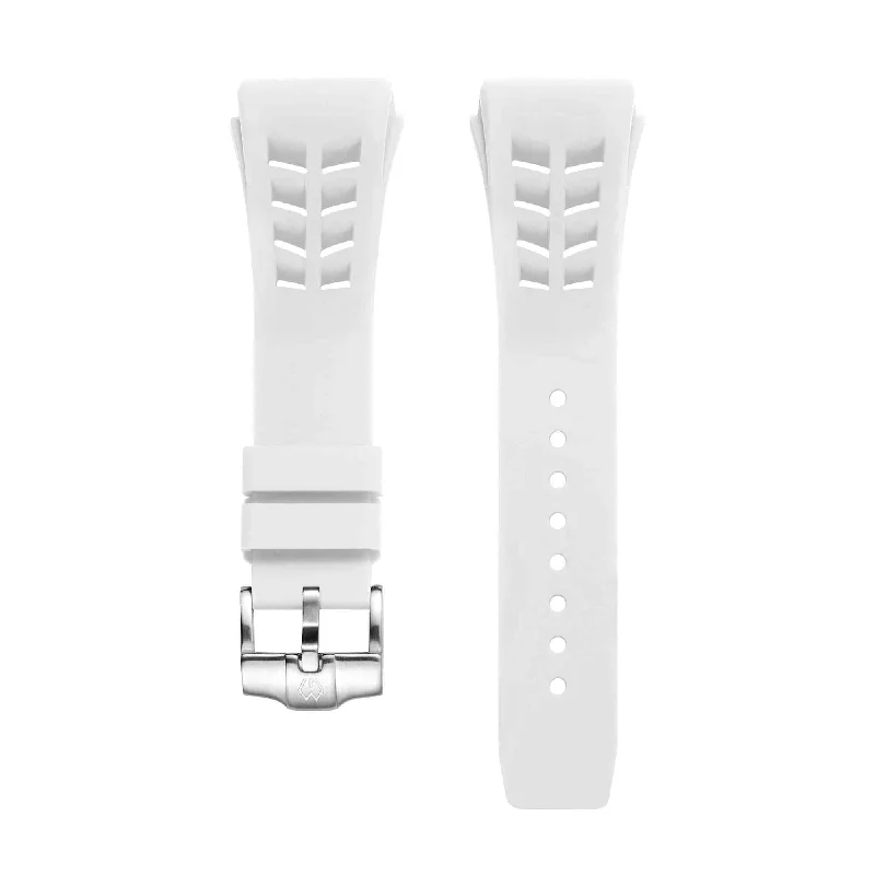 Fluoro Rubber Watch Strap | White 22.5cm