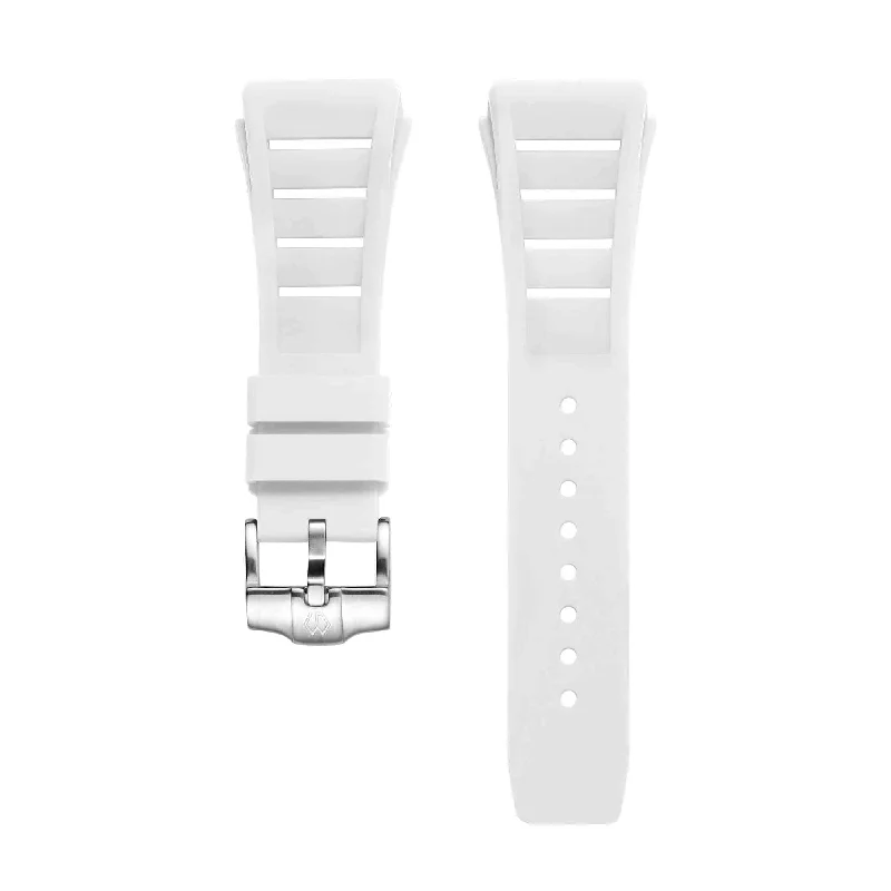 Fluoro Rubber Watch Strap | White 21cm