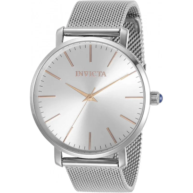 Invicta Women's Quartz Watch - Angel Silver Tone Dial Mesh Bracelet | 31068