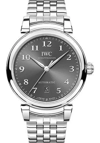 IWC Da Vinci Automatic Watch - 40.4 mm Stainless Steel Case - Slate Dial - Steel Bracelet - IW356602