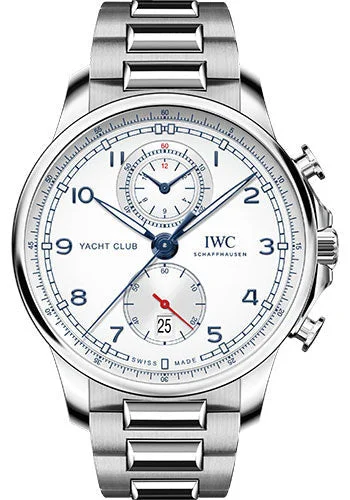 IWC Portugieser Yacht Club Chronograph - Stainless Steel Case - Silver-Plated Dial - Stainless Steel Strap - IW390702