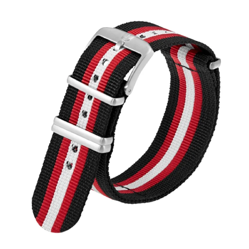 Luminox Nato 23mm Black, Red and White Strap FNX.2301.20Q.2.K