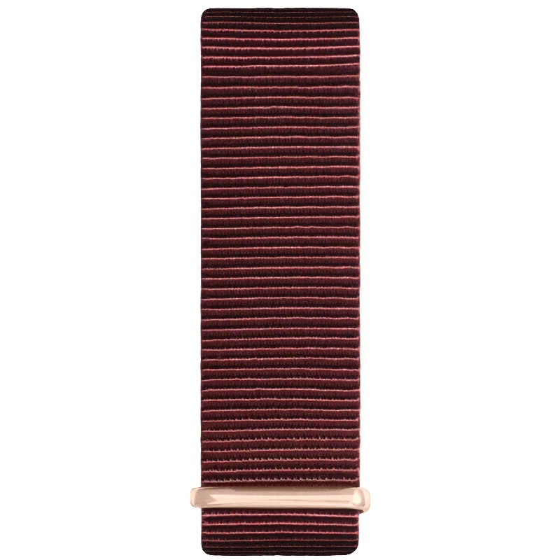 Nato Watch Strap- Maroon & Rose Gold