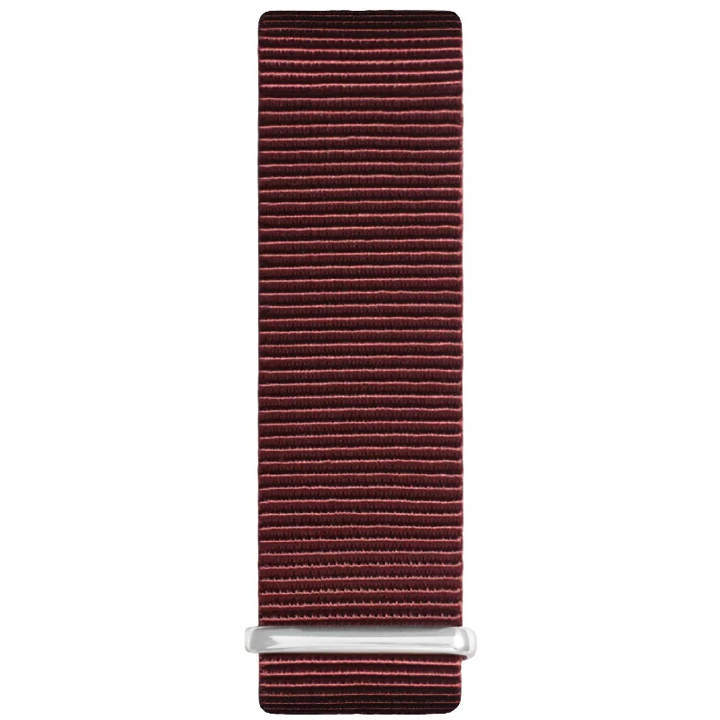 Nato Watch Strap- Maroon & Silver