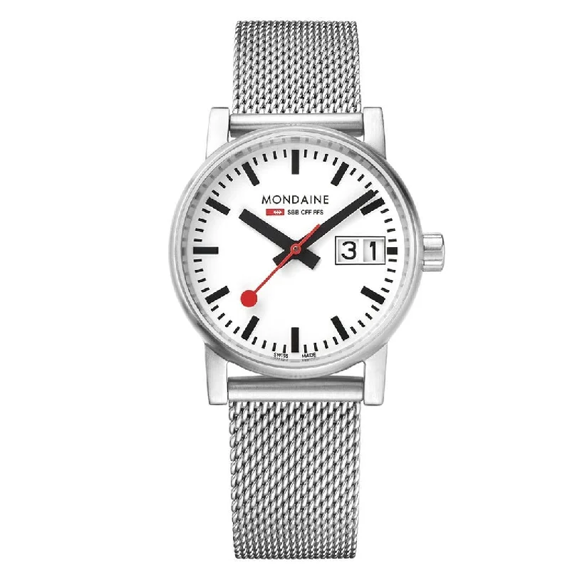 Mondaine EVO2 Stainless Steel 30MM Swiss Watch