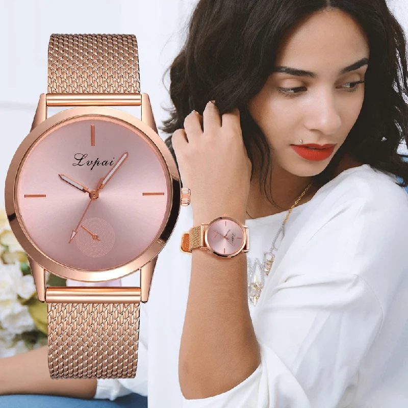 New Women watches top brand luxury Steel Quartz Ladies Rose gold Bracelet Watch Casual Clock Lovers Girl Wristwatch Relogio gift