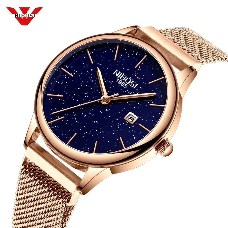 NIBOSI Women Watches Magnetic Starry Sky Female Clock Quartz Wristwatch Fashion Ladies Wrist Watch reloj mujer relogio feminino