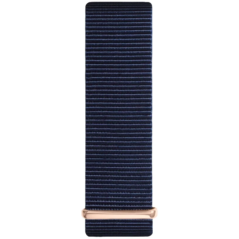 Nato Watch Strap- Blue & Rose Gold