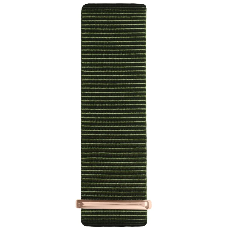 Nato Watch Strap- Olive Green & Rose Gold