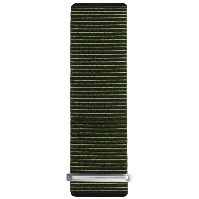 Nato Watch Strap- Olive Green & Silver