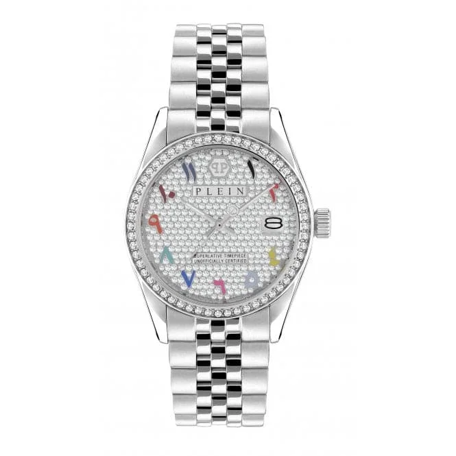 Philipp Plein Ladies Date Superlative Silver Watch PWYAA0723