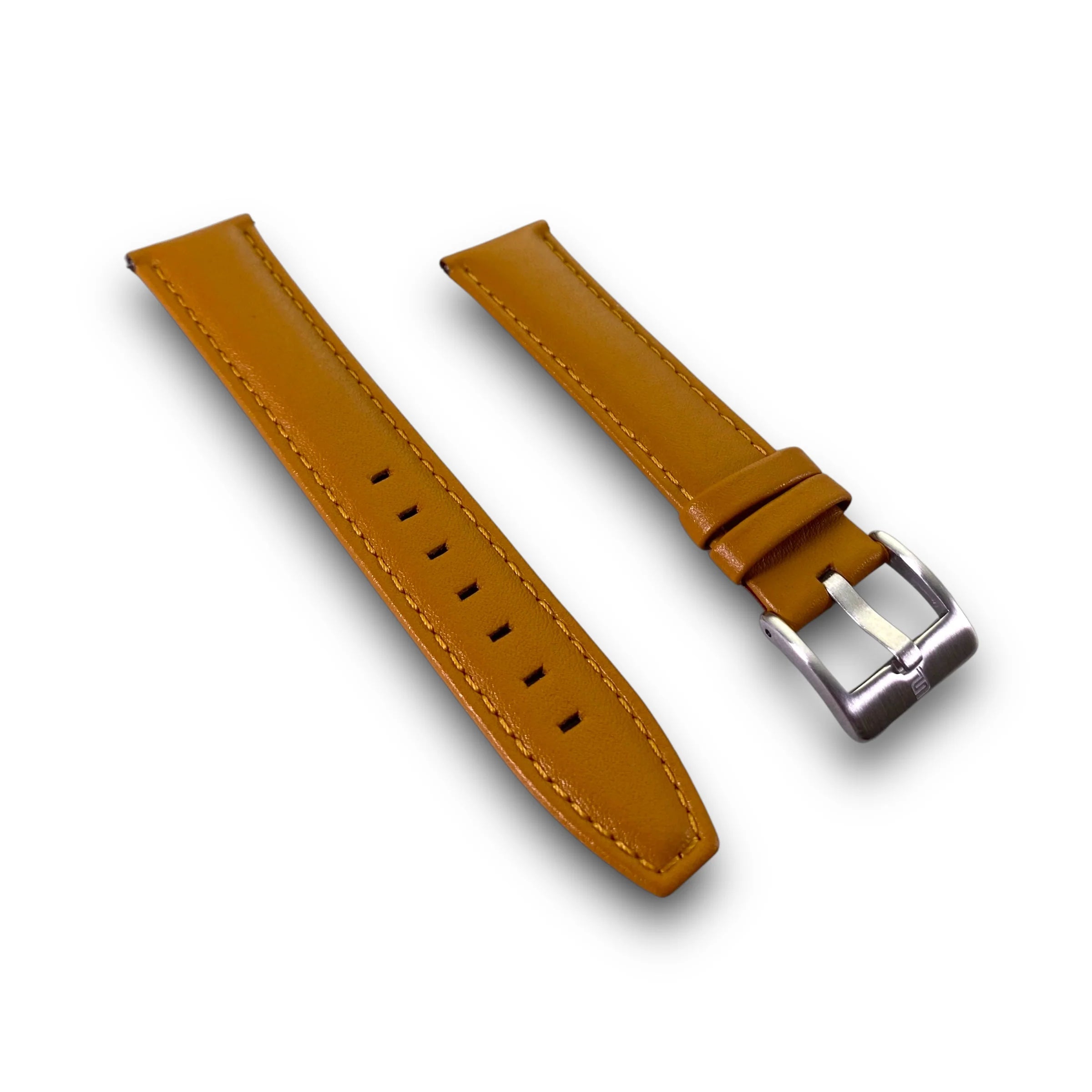 PUNCH SEMPER Genuine Leather Tan Watch Strap Silver Buckle