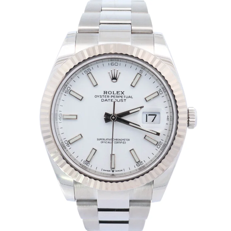 Rolex Datejust 41mm White Dial Watch Ref# 126334