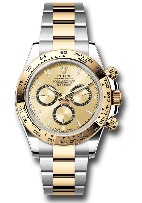 Rolex Yellow Rolesor Cosmograph Daytona Watch - Fixed Bezel - Golden Index Dial - Oyster Bracelet - 126503 chio