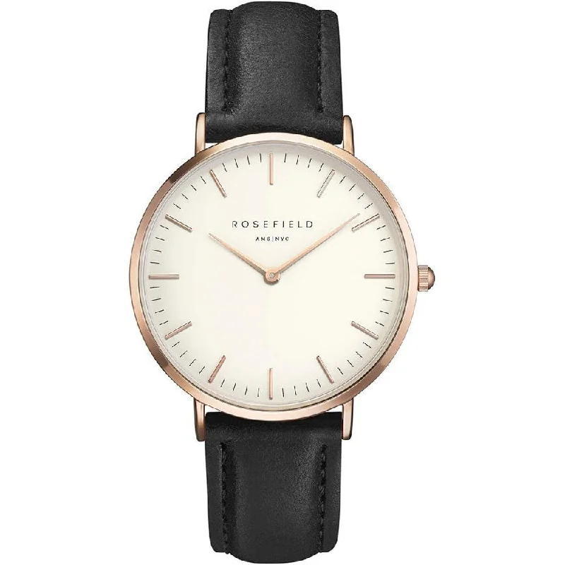 ROSEFIELD BWBLR-B1 The Bowery White Black Women's watch