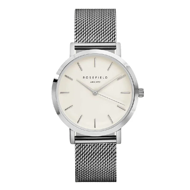 ROSEFIELD MWS-M40 The Mercer White Silver Women's Watch