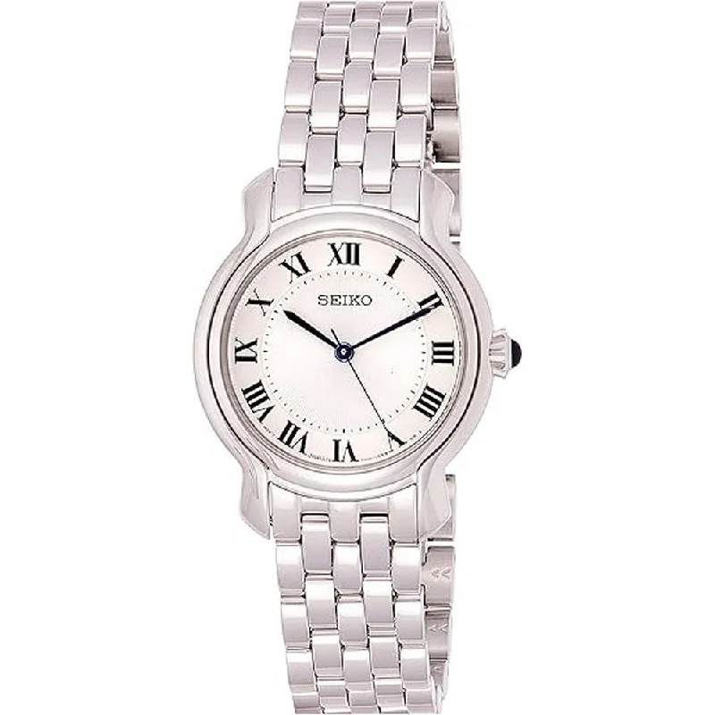 SEIKO SRZ519 Women's Watch - Elegant Stainless Steel with Swarovski Crystals